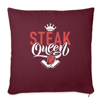 Steak Lover Steak Gift - Sofa pillowcase 17,3'' x 17,3'' (45 x 45 cm) - burgundy - Front