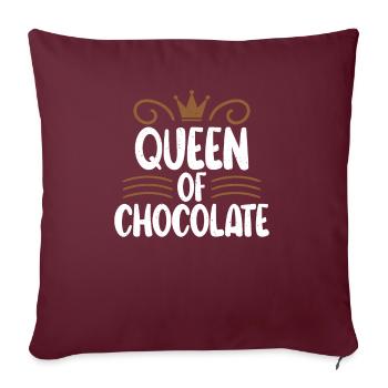 Cadeaux d'amateur de chocolat - Housse de coussin décorative 45 x 45 cm - bordeaux - Devant