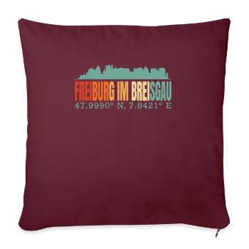 Freiburg - Sofakissenbezug 45 x 45 cm - Burgunderrot - Vorne