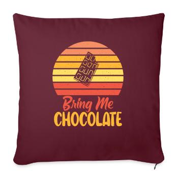 Cadeaux pour amateurs de chocolat - Housse de coussin décorative 45 x 45 cm - bordeaux - Devant