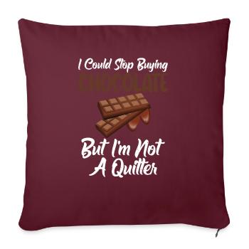 Cadeaux pour amateurs de chocolat - Housse de coussin décorative 45 x 45 cm - bordeaux - Devant