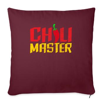 Chili Master Chili Geschmack Mexican Spice Spicy Food - Sofakissenbezug 45 x 45 cm - Burgunderrot - Vorne