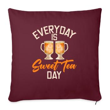 Süßer Tee Liebhaber Geschenke - Sofakissenbezug 45 x 45 cm - Burgunderrot - Vorne