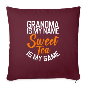 Cadeaux pour amateurs de thé sucré - Housse de coussin décorative 45 x 45 cm - bordeaux - Devant