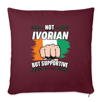 Not Ivorian But Supportive Travel Tourist Ivory - Sofakissenbezug 45 x 45 cm - Burgunderrot - Vorne