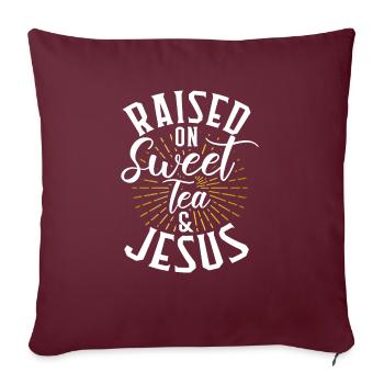 Süßer Tee Liebhaber Geschenke - Sofakissenbezug 45 x 45 cm - Burgunderrot - Vorne
