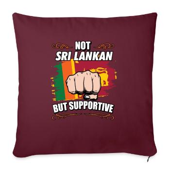Pas sri-lankais mais touristique de voyage de soutien Sri - Housse de coussin décorative 45 x 45 cm - bordeaux - Devant