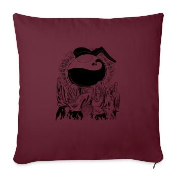 Satanic Woman Coffee Ritual Occult Goth - Sofakissenbezug 45 x 45 cm - Burgunderrot - Vorne