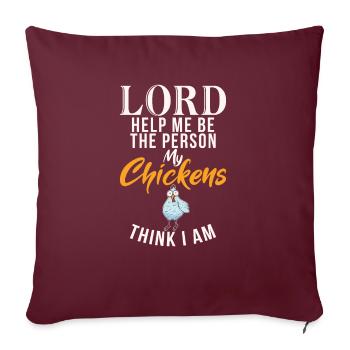 Cadeaux de poulet Propriétaire de poulet - Housse de coussin décorative 45 x 45 cm - bordeaux - Devant