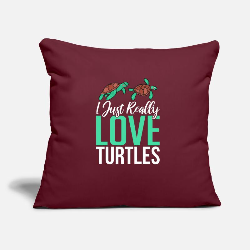 Turtle Owner Gift Turtle Lover Sofa pillowcase 17,3'' x 17,3'' (45 x 45 cm)