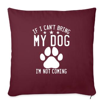 Dog Owner Gift Dog Lover - Sofa pillowcase 17,3'' x 17,3'' (45 x 45 cm) - burgundy - Front
