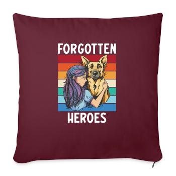 Dog Owner Gift Dog Lover - Sofa pillowcase 17,3'' x 17,3'' (45 x 45 cm) - burgundy - Front