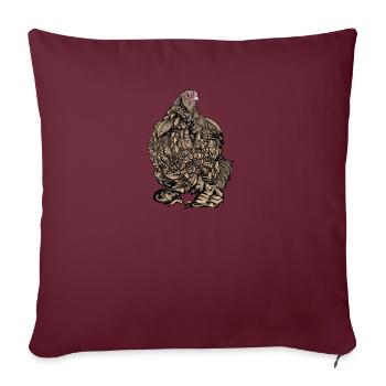 Brahma Chicken I Chicken Poultry Motif pour - Housse de coussin décorative 45 x 45 cm - bordeaux - Devant