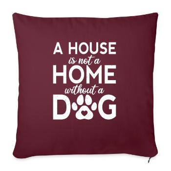 Dog Owner Gift Dog Lover - Sofa pillowcase 17,3'' x 17,3'' (45 x 45 cm) - burgundy - Front
