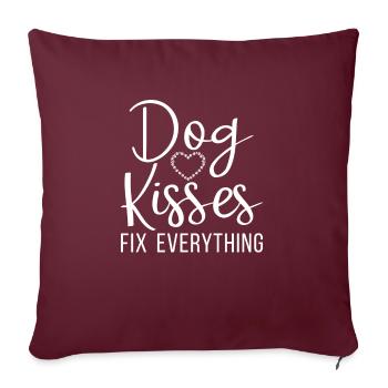 Dog Owner Gift Dog Lover - Sofa pillowcase 17,3'' x 17,3'' (45 x 45 cm) - burgundy - Front