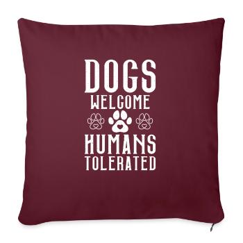 Dog Owner Gift Dog Lover - Sofa pillowcase 17,3'' x 17,3'' (45 x 45 cm) - burgundy - Front