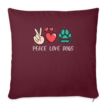 Dog Owner Gift Dog Lover - Sofa pillowcase 17,3'' x 17,3'' (45 x 45 cm) - burgundy - Front