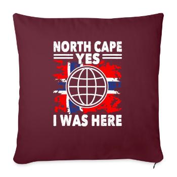 Nordkap/ North Cape team Rundreise design - Sofakissenbezug 45 x 45 cm - Burgunderrot - Vorne