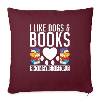Dog Owner Gift Dog Lover - Sofa pillowcase 17,3'' x 17,3'' (45 x 45 cm) - burgundy - Front
