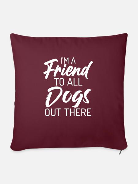 Hundebesitzer Geschenk Hundeliebhaber - Sofakissenbezug 45 x 45 cm - Burgunderrot