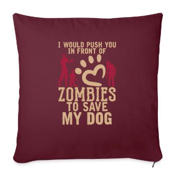 Dog Owner Gift Dog Lover - Sofa pillowcase 17,3'' x 17,3'' (45 x 45 cm) - burgundy - Front