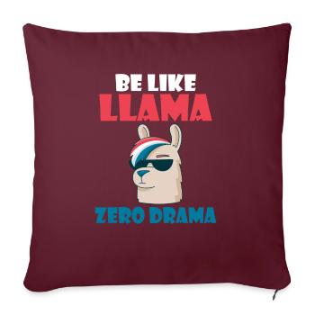 Llama Gift Llama Lover Gift - Sofa pillowcase 17,3'' x 17,3'' (45 x 45 cm) - burgundy - Front