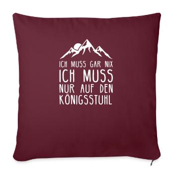 Königsstuhl I Harz Brockenbahn Walpurgis Motiv für - Sofakissenbezug 45 x 45 cm - Burgunderrot - Vorne
