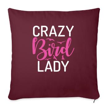 Bird Owner Gift Bird Lover - Sofa pillowcase 17,3'' x 17,3'' (45 x 45 cm) - burgundy - Front