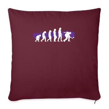 Evolution Bocce Ball Chemise Cadeau - Housse de coussin décorative 45 x 45 cm - bordeaux - Devant