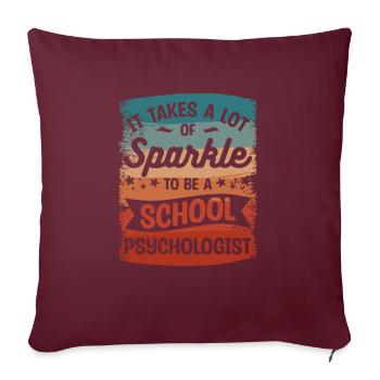 Il faut beaucoup d’éclat pour être une école - Housse de coussin décorative 45 x 45 cm - bordeaux - Devant
