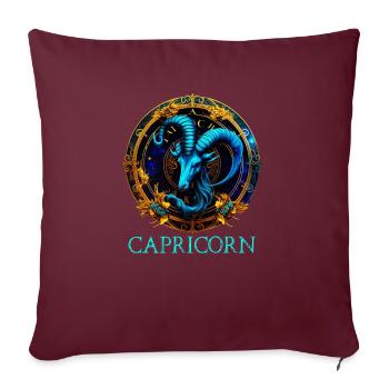 Nehmen Sie Ihre Steinbock-Identität an: Capricorn Pride Z - Sofakissenbezug 45 x 45 cm - Burgunderrot - Vorne