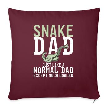 Snake Gift Snake Lover - Sofa pillowcase 17,3'' x 17,3'' (45 x 45 cm) - burgundy - Front