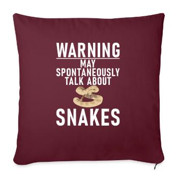 Snake Gift Snake Lover - Sofa pillowcase 17,3'' x 17,3'' (45 x 45 cm) - burgundy - Front