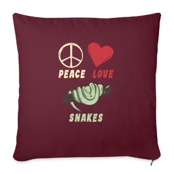 Snake Gift Snake Lover - Sofa pillowcase 17,3'' x 17,3'' (45 x 45 cm) - burgundy - Front