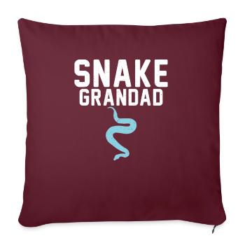 Schlange Geschenk Schlangenliebhaber - Sofakissenbezug 45 x 45 cm - Burgunderrot - Vorne