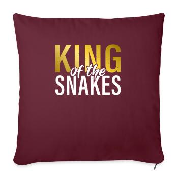 Schlange Geschenk Schlangenliebhaber - Sofakissenbezug 45 x 45 cm - Burgunderrot - Vorne
