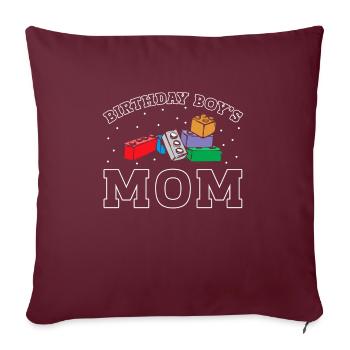 Mère du garçon d’anniversaire Bauklötze - Housse de coussin décorative 45 x 45 cm - bordeaux - Devant