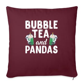 Panda Cadeaux Panda Lover - Housse de coussin décorative 45 x 45 cm - bordeaux - Devant