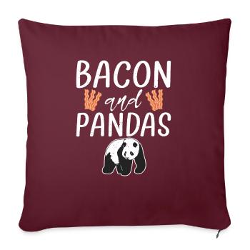 Panda Geschenke Panda Liebhaber - Sofakissenbezug 45 x 45 cm - Burgunderrot - Vorne