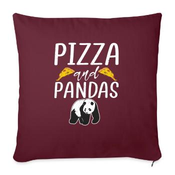 Panda Cadeaux Panda Lover - Housse de coussin décorative 45 x 45 cm - bordeaux - Devant