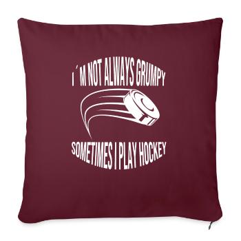 Joueurs de hockey sur glace Équipe de hockey sur glace Fan de hockey sur glace - Housse de coussin décorative 45 x 45 cm - bordeaux - Devant