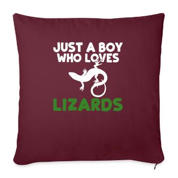 Lizard Lover Lizard Gift Lizard Owner - Sofa pillowcase 17,3'' x 17,3'' (45 x 45 cm) - burgundy - Front