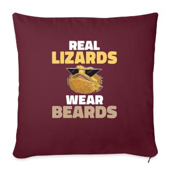 Lizard Lover Lizard Gift Lizard Owner - Sofa pillowcase 17,3'' x 17,3'' (45 x 45 cm) - burgundy - Front