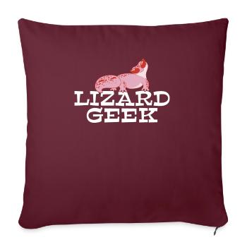 Lizard Lover Lizard Gift Lizard Propriétaire - Housse de coussin décorative 45 x 45 cm - bordeaux - Devant