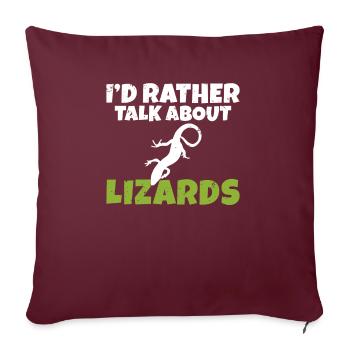 Lizard Lover Lizard Gift Lizard Owner - Sofa pillowcase 17,3'' x 17,3'' (45 x 45 cm) - burgundy - Front