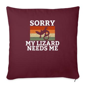 Lizard Lover Lizard Gift Lizard Propriétaire - Housse de coussin décorative 45 x 45 cm - bordeaux - Devant