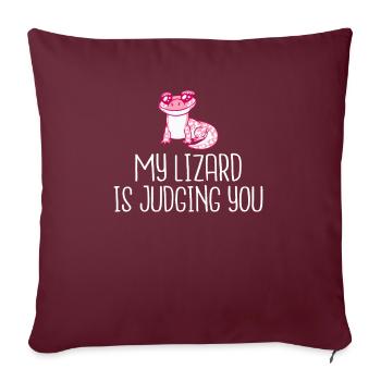 Lizard Lover Lizard Gift Lizard Propriétaire - Housse de coussin décorative 45 x 45 cm - bordeaux - Devant