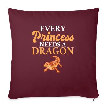 Lizard Lover Lizard Gift Lizard Owner - Sofa pillowcase 17,3'' x 17,3'' (45 x 45 cm) - burgundy - Front