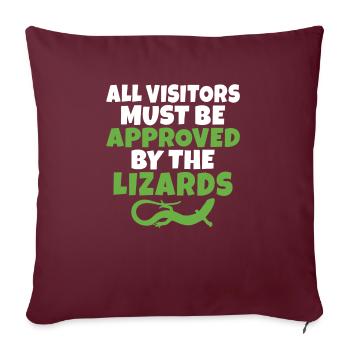 Lizard Lover Lizard Gift Lizard Propriétaire - Housse de coussin décorative 45 x 45 cm - bordeaux - Devant
