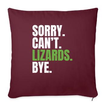 Lizard Lover Lizard Gift Lizard Owner - Sofa pillowcase 17,3'' x 17,3'' (45 x 45 cm) - burgundy - Front